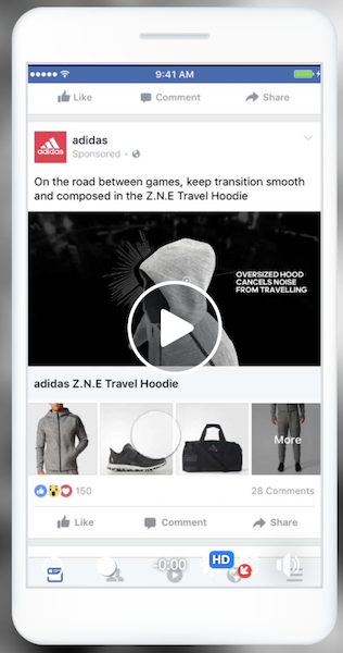 facebook広告フォーマットのコレクション広告のイメージ画像